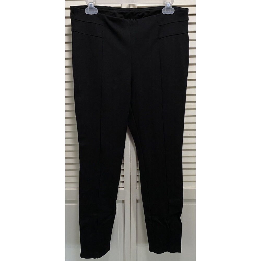 Zach & Rachel Black Dress‎ Pants Pleats Elastic Band Size Large Mid Rise
